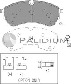 Ashuki P1-1556 - Комплект спирачно феродо, дискови спирачки vvparts.bg