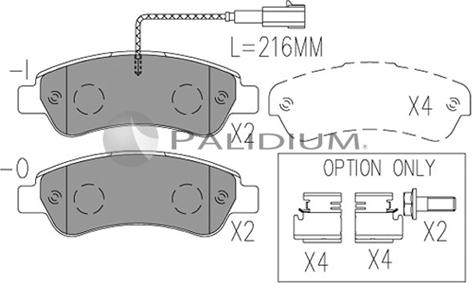 Ashuki P1-1550 - Комплект спирачно феродо, дискови спирачки vvparts.bg