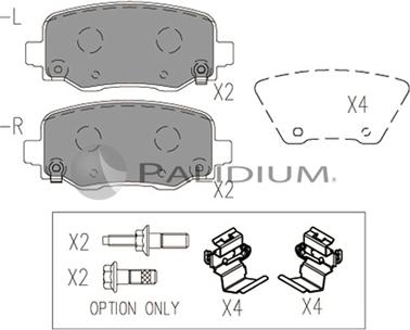 Ashuki P1-1553 - Комплект спирачно феродо, дискови спирачки vvparts.bg