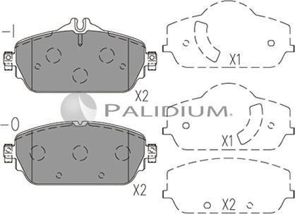 Ashuki P1-1569 - Комплект спирачно феродо, дискови спирачки vvparts.bg