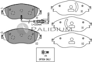 Ashuki P1-1565 - Комплект спирачно феродо, дискови спирачки vvparts.bg