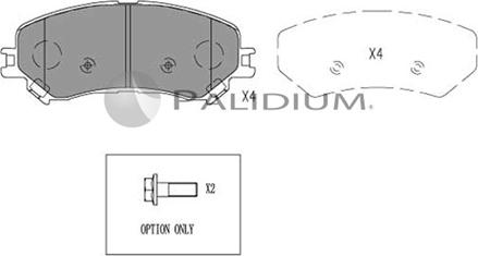 Ashuki P1-1566 - Комплект спирачно феродо, дискови спирачки vvparts.bg