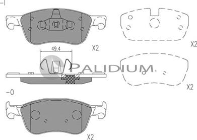 Ashuki P1-1561 - Комплект спирачно феродо, дискови спирачки vvparts.bg