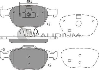 Ashuki P1-1519 - Комплект спирачно феродо, дискови спирачки vvparts.bg