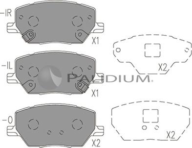 Ashuki P1-1534 - Комплект спирачно феродо, дискови спирачки vvparts.bg