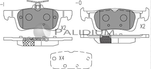 Ashuki P1-1531 - Комплект спирачно феродо, дискови спирачки vvparts.bg