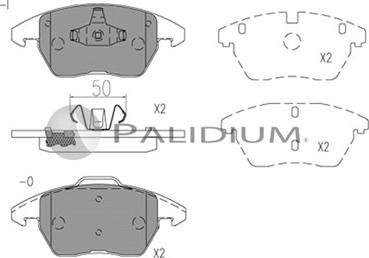 Ashuki P1-1528 - Комплект спирачно феродо, дискови спирачки vvparts.bg