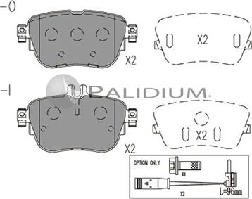 Ashuki P1-1570 - Комплект спирачно феродо, дискови спирачки vvparts.bg