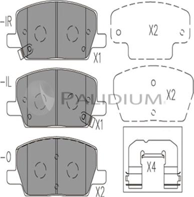 Ashuki P1-1578 - Комплект спирачно феродо, дискови спирачки vvparts.bg