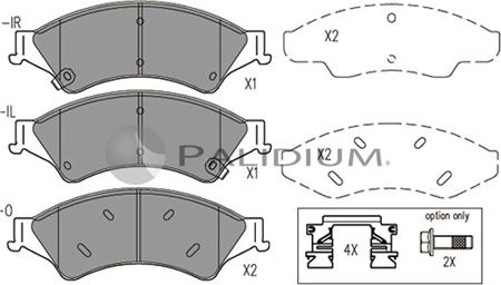 Ashuki P1-1573 - Комплект спирачно феродо, дискови спирачки vvparts.bg