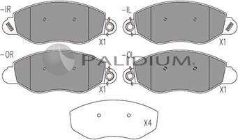 Ashuki P1-1056 - Комплект спирачно феродо, дискови спирачки vvparts.bg