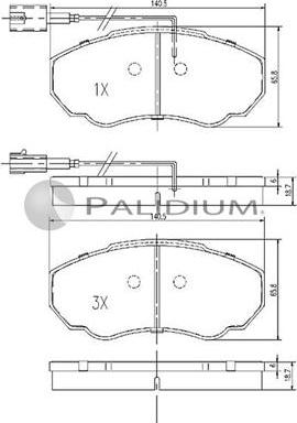 Ashuki P1-1066 - Комплект спирачно феродо, дискови спирачки vvparts.bg