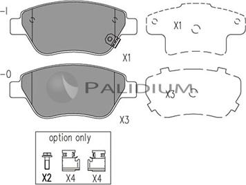 Ashuki P1-1019 - Комплект спирачно феродо, дискови спирачки vvparts.bg