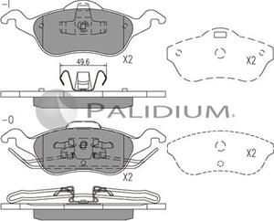 Ashuki P1-1016 - Комплект спирачно феродо, дискови спирачки vvparts.bg