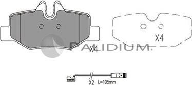 Ashuki P1-1085 - Комплект спирачно феродо, дискови спирачки vvparts.bg