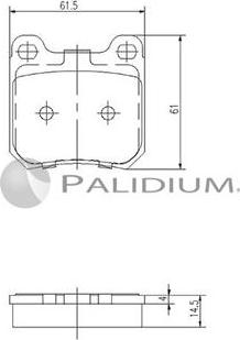 Ashuki P1-1038 - Комплект спирачно феродо, дискови спирачки vvparts.bg