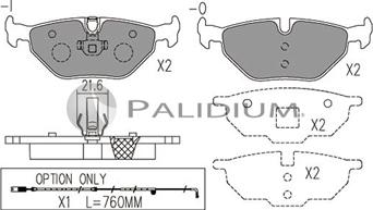 Ashuki P1-1037 - Комплект спирачно феродо, дискови спирачки vvparts.bg