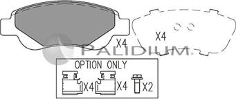 Ashuki P1-1024 - Комплект спирачно феродо, дискови спирачки vvparts.bg