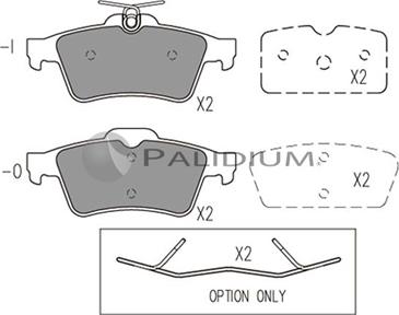 Ashuki P1-1021 - Комплект спирачно феродо, дискови спирачки vvparts.bg