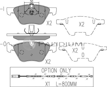 Ashuki P1-1027 - Комплект спирачно феродо, дискови спирачки vvparts.bg