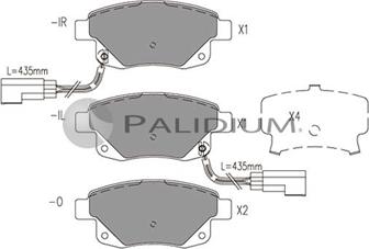 Ashuki P1-1074 - Комплект спирачно феродо, дискови спирачки vvparts.bg