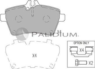 Ashuki P1-1070 - Комплект спирачно феродо, дискови спирачки vvparts.bg