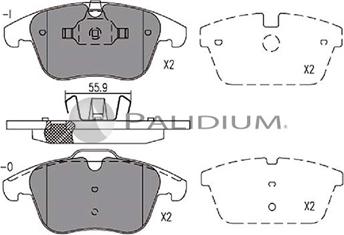 Ashuki P1-1071 - Комплект спирачно феродо, дискови спирачки vvparts.bg