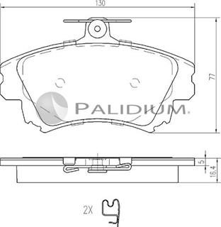 Ashuki P1-1078 - Комплект спирачно феродо, дискови спирачки vvparts.bg