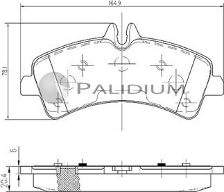 Ashuki P1-1142 - Комплект спирачно феродо, дискови спирачки vvparts.bg