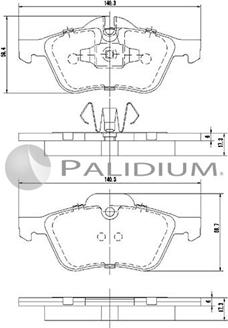 Ashuki P1-1164 - Комплект спирачно феродо, дискови спирачки vvparts.bg