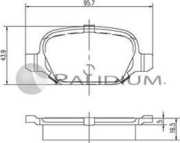 Ashuki P1-1161 - Комплект спирачно феродо, дискови спирачки vvparts.bg