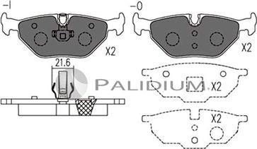 Ashuki P1-1109 - Комплект спирачно феродо, дискови спирачки vvparts.bg