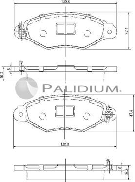 Ashuki P1-1108 - Комплект спирачно феродо, дискови спирачки vvparts.bg