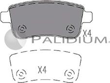 Ashuki P1-1114 - Комплект спирачно феродо, дискови спирачки vvparts.bg