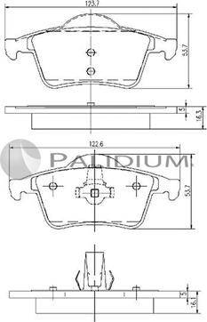 Ashuki P1-1110 - Комплект спирачно феродо, дискови спирачки vvparts.bg