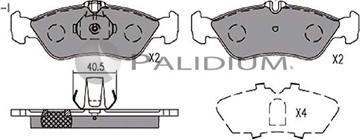 Ashuki P1-1134 - Комплект спирачно феродо, дискови спирачки vvparts.bg