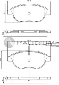 Ashuki P1-1130 - Комплект спирачно феродо, дискови спирачки vvparts.bg