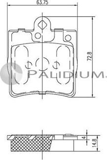 Ashuki P1-1123 - Комплект спирачно феродо, дискови спирачки vvparts.bg