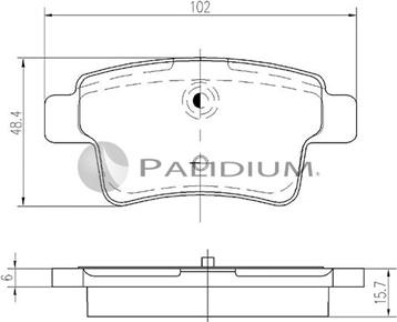 Ashuki P1-1179 - Комплект спирачно феродо, дискови спирачки vvparts.bg