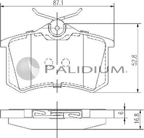 Ashuki P1-1172 - Комплект спирачно феродо, дискови спирачки vvparts.bg