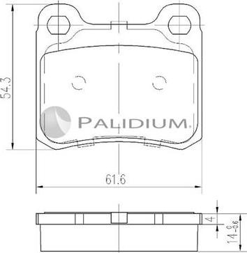 Ashuki P1-1399 - Комплект спирачно феродо, дискови спирачки vvparts.bg