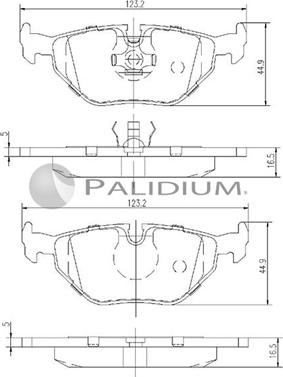 Ashuki P1-1297 - Комплект спирачно феродо, дискови спирачки vvparts.bg