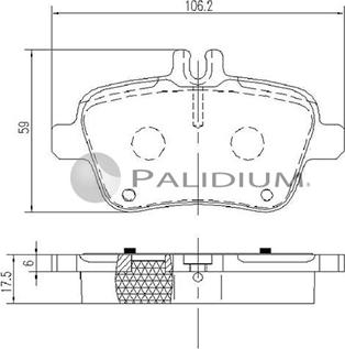 Ashuki P1-1259 - Комплект спирачно феродо, дискови спирачки vvparts.bg