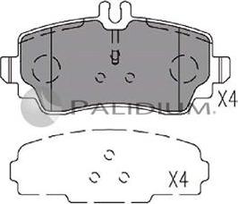 Ashuki P1-1271 - Комплект спирачно феродо, дискови спирачки vvparts.bg