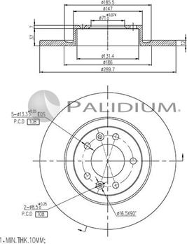 Ashuki P330-098 - Спирачен диск vvparts.bg