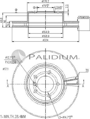 Ashuki P330-049 - Спирачен диск vvparts.bg