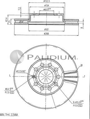 Ashuki P330-040 - Спирачен диск vvparts.bg