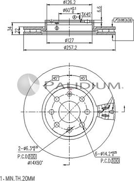 Ashuki P330-043 - Спирачен диск vvparts.bg