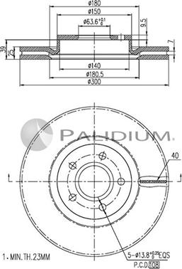 Ashuki P330-056 - Спирачен диск vvparts.bg