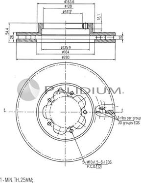 Ashuki P330-062 - Спирачен диск vvparts.bg